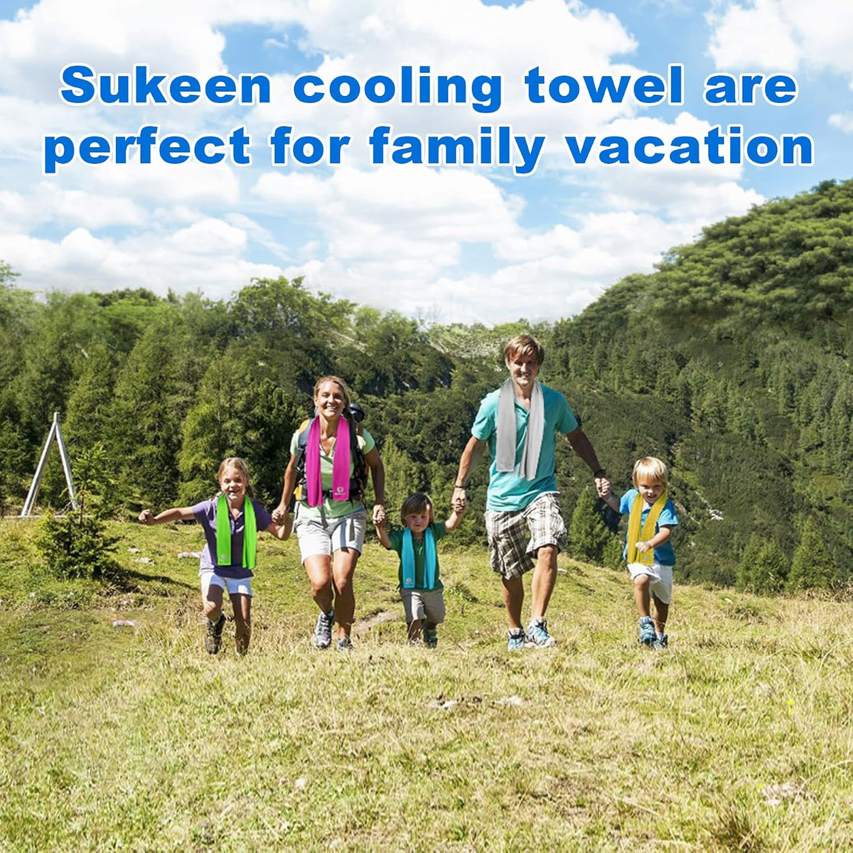 4 Pack Cooling Towels (40"X12") for Neck and Face Instant Cooling