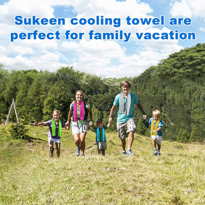4 Pack Cooling Towels (40"X12") for Neck and Face Instant Cooling