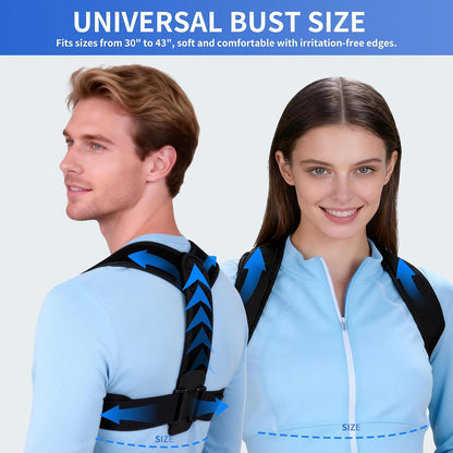 Posture Corrector Women Men, Adjustable Upper Back Neck Shoulder