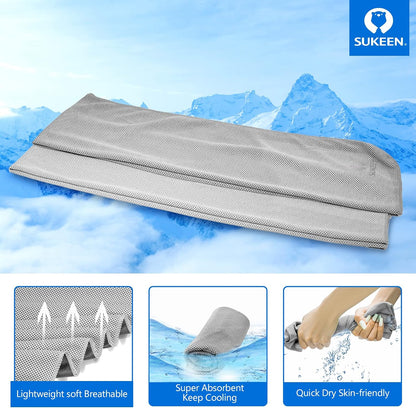 4 Pack Cooling Towels (40"X12") for Neck and Face Instant Cooling