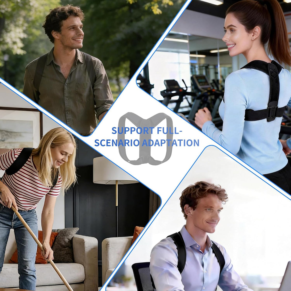 Posture Corrector Women Men, Adjustable Upper Back Neck Shoulder